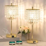 3-Way Dimmable & Touch Control Crystal Table lamp set of 2